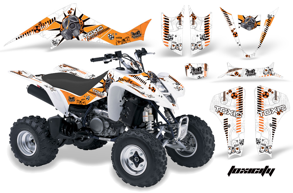 Kawasaki KFX 400 03-08 Graphics Toxicity OrangeWhiteBG